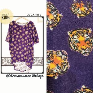 Lularoe Tiger King Print Classic Irma Tshirt Med